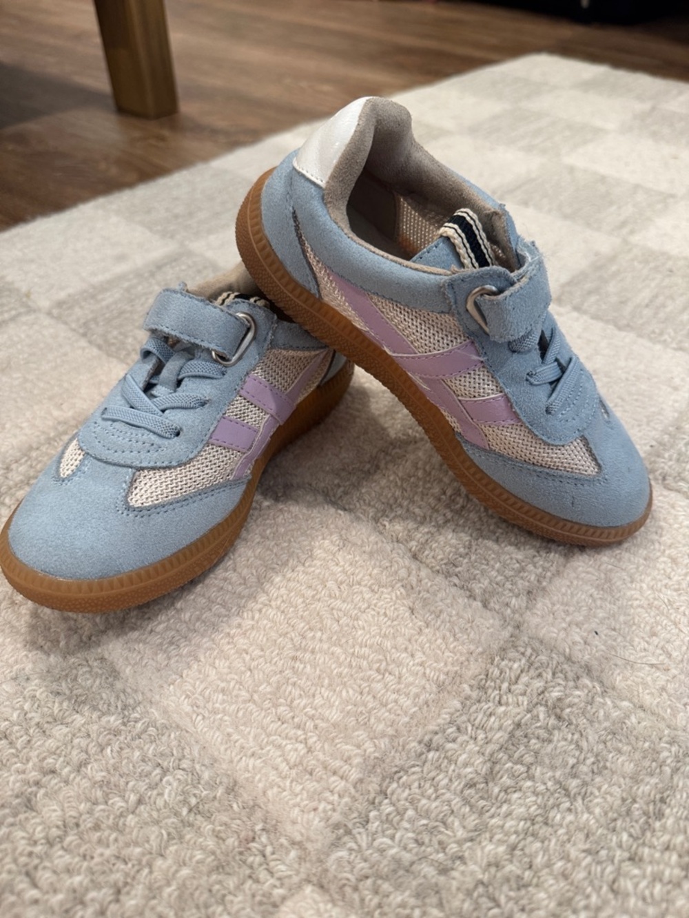 Kids Light Blue & Lilac Athletic Sneakers